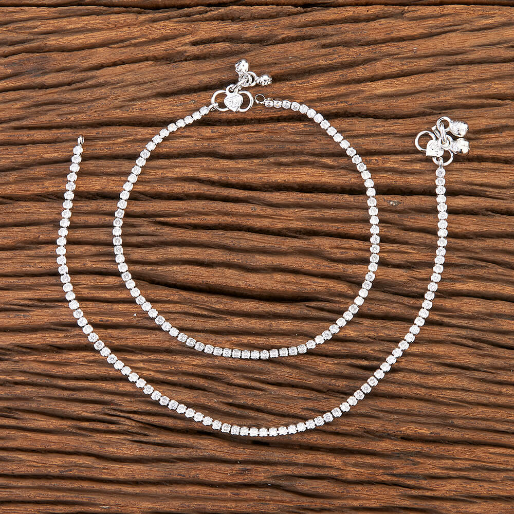 CZ Silver Anklet