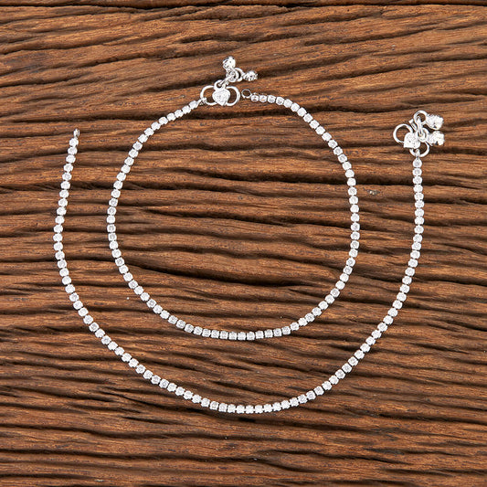 CZ Silver Anklet