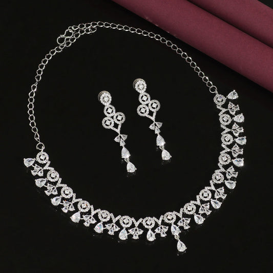 Chandni Silver Necklace Set