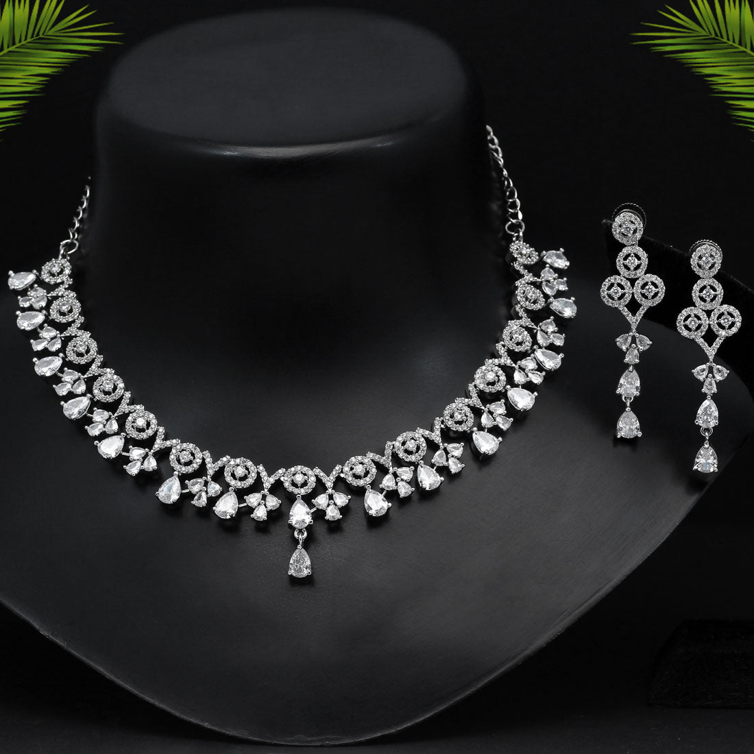 Chandni Silver Necklace Set