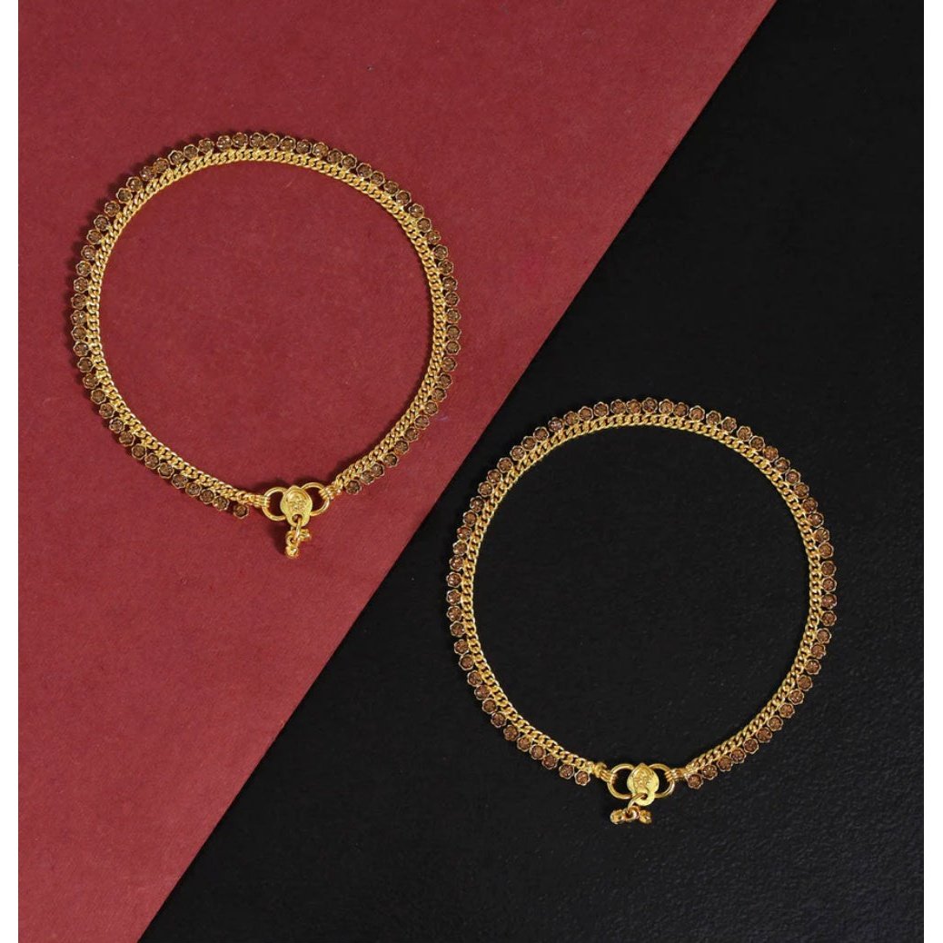 Gold Rhinestone Anklet