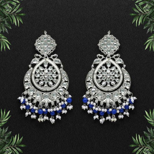 Chaand Blue Earrings