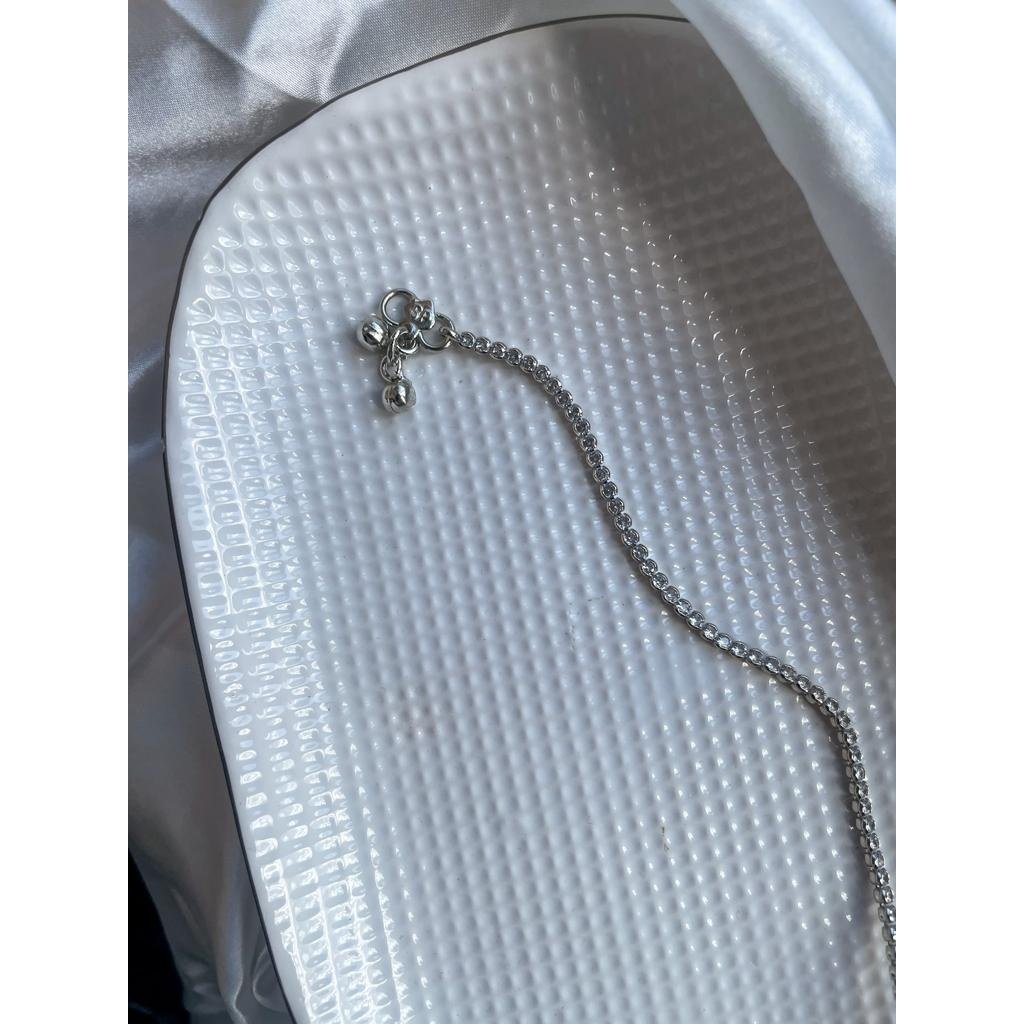 CZ Silver Anklet