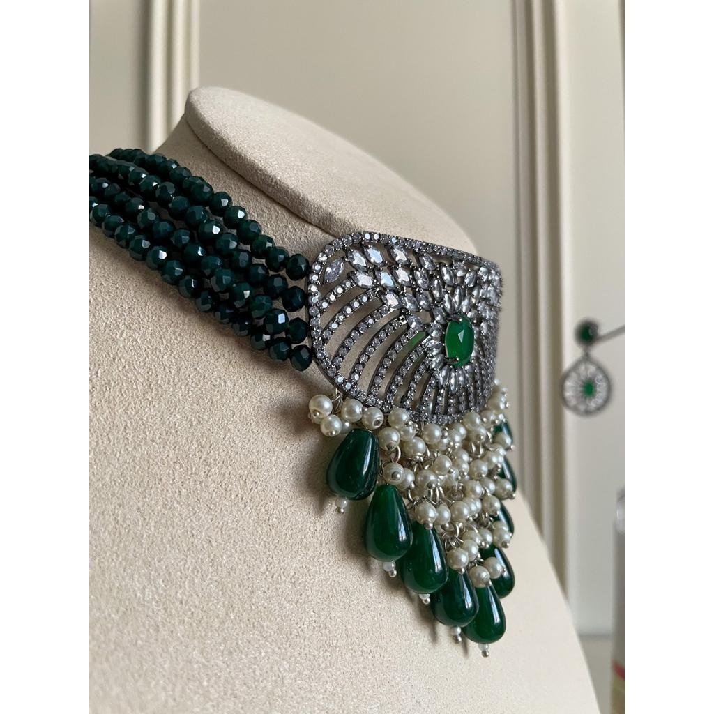 Emerald Green Choker Set