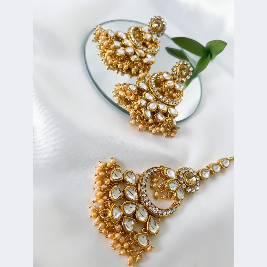 Gul E Rana Gold Necklace Set