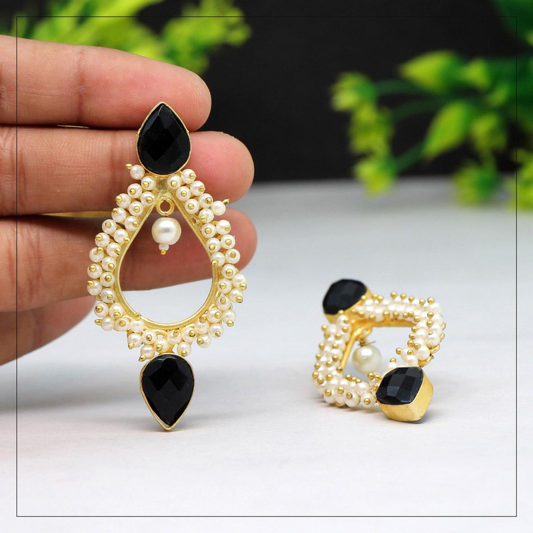 Black Amrapali Earrings