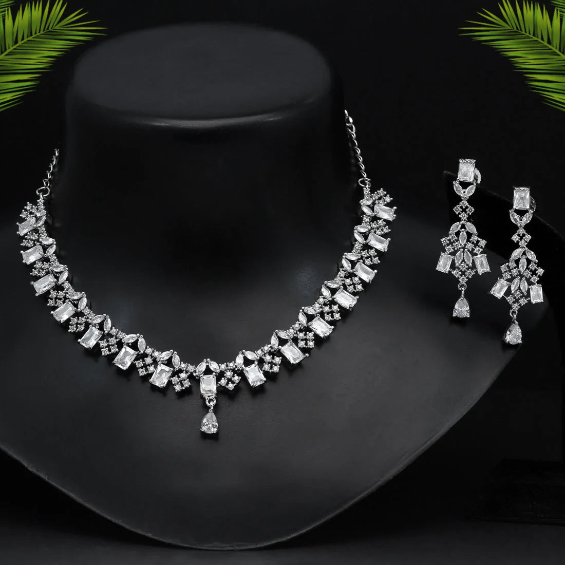 Statement Silver Necklace Set