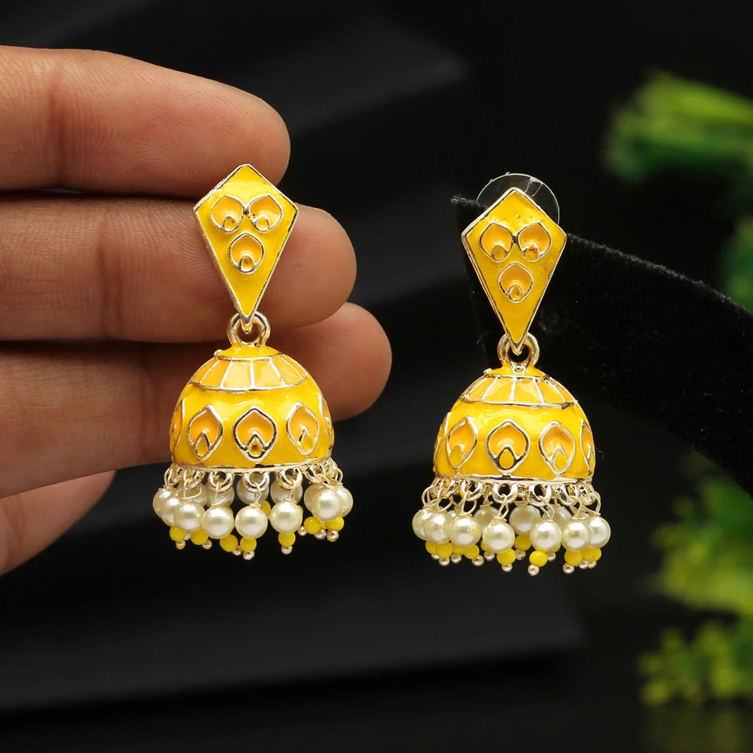 Mini Yellow Jhumki